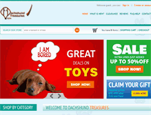 Tablet Screenshot of dachshundtreasures.com